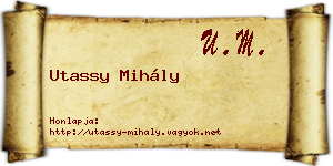Utassy Mihály névjegykártya