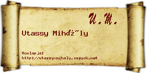 Utassy Mihály névjegykártya